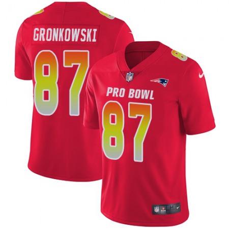 Nike Patriots #87 Rob Gronkowski Red Men's Stitched NFL Limited AFC 2018 Pro Bowl Jersey