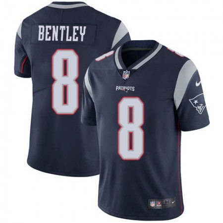 Nike Patriots #8 Ja'Whaun Bentley Navy Blue Team Color Men's Stitched NFL Vapor Untouchable Limited Jersey