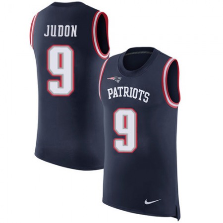 Nike Patriots #9 Matt Judon Navy Blue Team Color Men's Stitched NFL Limited Rush Tank Top Jersey