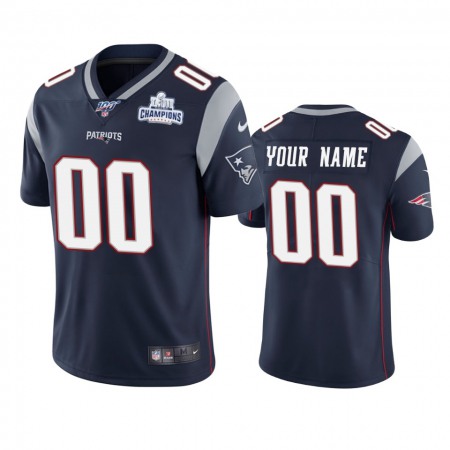 New England Patriots Custom Navy Super Bowl LIII Champions Vapor Limited NFL Jersey