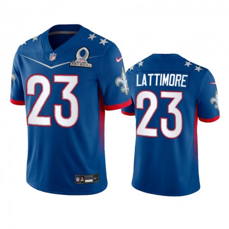 Nike Saints #23 Marshon Lattimore Men's NFL 2022 NFC Pro Bowl Game Jersey Royal