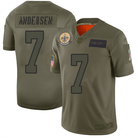 Nike Saints #7 Morten Andersen Camo Men's Stitched NFL Limited 2019 Salute To Service Jersey