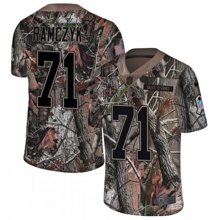 Nike Saints #71 Ryan Ramczyk Camo Men's Stitched NFL Limited Rush Realtree Jersey