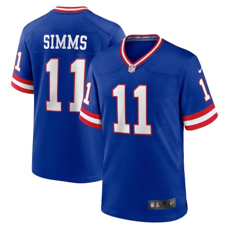 New York Giants #11 Phil Simms Royal Nike Men's Classic Retired Player Game Jersey