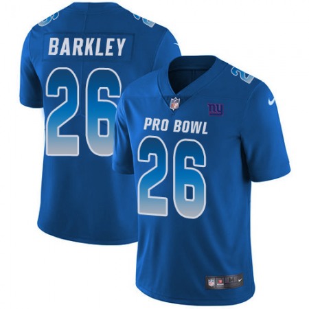 Nike Giants #26 Saquon Barkley Royal Men's Stitched NFL Limited NFC 2019 Pro Bowl Jersey