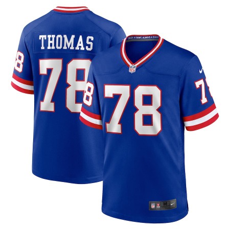 New York Giants #78 Andrew Thomas Royal Nike Men's Classic Retired Player Game Jersey