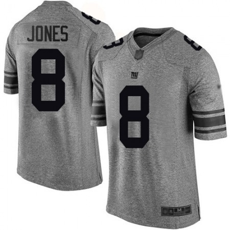 Nike Giants #8 Daniel Jones Gray Men's Stitched NFL Limited Gridiron Gray Jersey