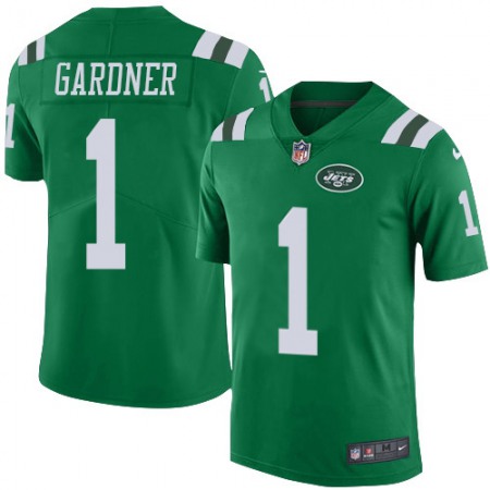 Nike Jets #1 Ahmad Sauce Gardner Green Men's Stitched NFL Elite Rush Jersey