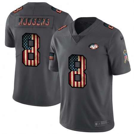 New York Jets #8 Aaron Rodgers Nike 2018 Salute to Service Retro USA Flag Limited NFL Jersey