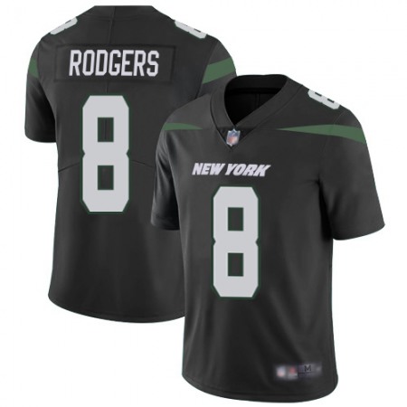 Nike Jets #8 Aaron Rodgers Black Alternate Men's Stitched NFL Vapor Untouchable Limited Jersey