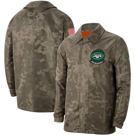 Men's New York Jets Nike Camo 2019 Salute to Service Sideline Full-Zip Lightweight Jacket