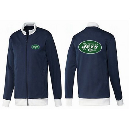 NFL New York Jets Team Logo Jacket Dark Blue_1