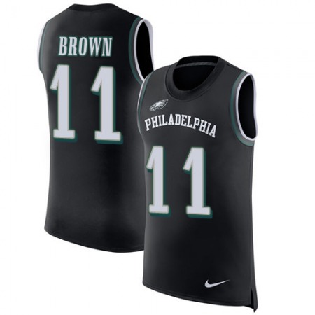 Nike Eagles #11 A.J. Brown Black Alternate Men's Stitched NFL Limited Rush Tank Top Jersey