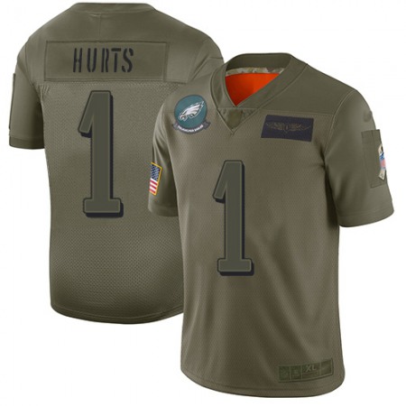 Nike Eagles #1 Jalen Hurts Camo Men's Stitched NFL Limited 2019 Salute To Service Jersey