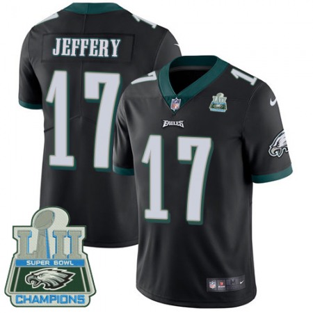 Nike Eagles #17 Alshon Jeffery Black Alternate Super Bowl LII Champions Men's Stitched NFL Vapor Untouchable Limited Jersey