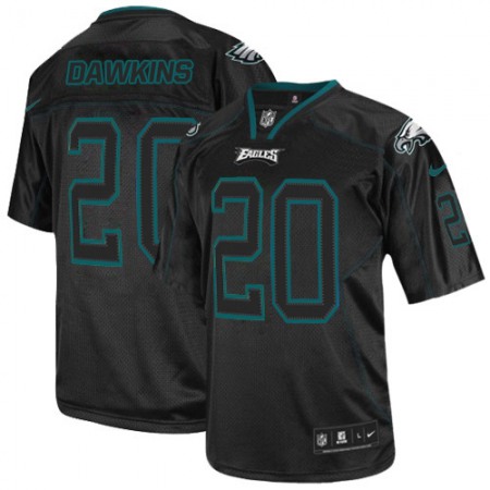 Nike Eagles #20 Brian Dawkins Lights Out Black Men's Stitched NFL Elite Jersey