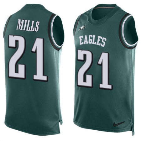 Nike Eagles #21 Jalen Mills Green Team Color Men's Stitched NFL Limited Tank Top Jersey