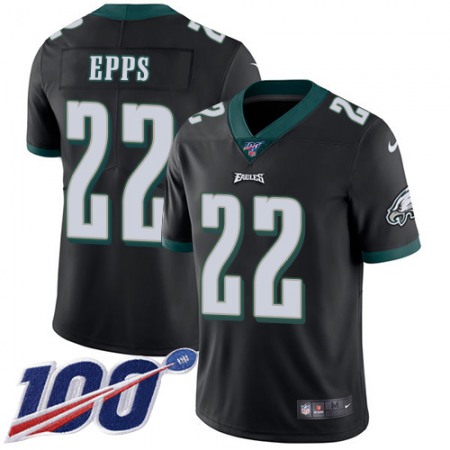 Nike Eagles #22 Marcus Epps Black Alternate Men's Stitched NFL 100th Season Vapor Untouchable Limited Jersey