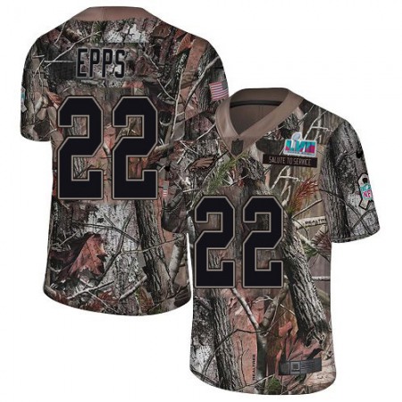 Nike Eagles #22 Marcus Epps Camo Super Bowl LVII Patch Men's Stitched NFL Limited Rush Realtree Jersey