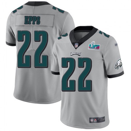 Nike Eagles #22 Marcus Epps Silver Super Bowl LVII Patch Men's Stitched NFL Limited Inverted Legend Jersey