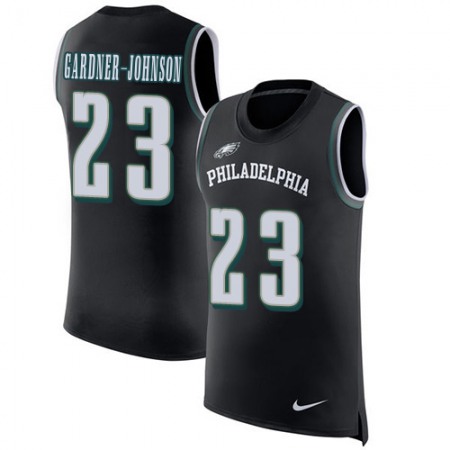 Nike Eagles #23 C.J. Gardner-Johnson Black Alternate Men's Stitched NFL Limited Rush Tank Top Jersey