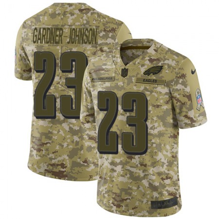 Nike Eagles #23 C.J. Gardner-Johnson Camo Men's Stitched NFL Limited 2018 Salute To Service Jersey