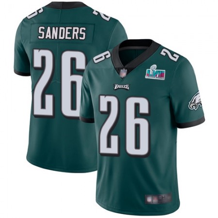 Nike Eagles #26 Miles Sanders Green Team Color Super Bowl LVII Patch Men's Stitched NFL Vapor Untouchable Limited Jersey