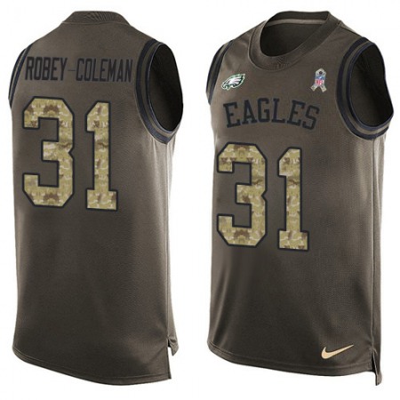 Nike Eagles #31 Nickell Robey-Coleman Green Men's Stitched NFL Limited Salute To Service Tank Top Jersey