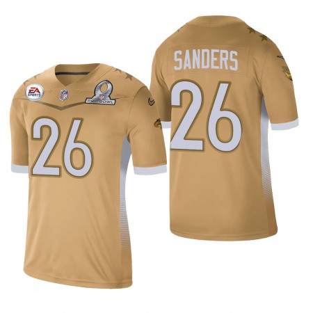 Philadelphia Eagles #26 Miles Sanders 2021 NFC Pro Bowl Game Gold NFL Jersey