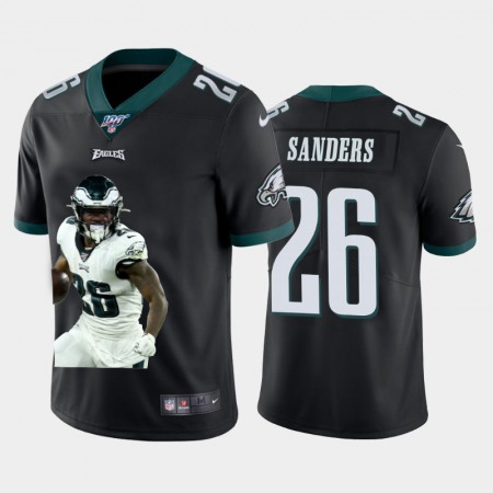 Philadelphia Eagles #26 Miles Sanders Nike Team Hero 1 Vapor Limited NFL 100 Jersey Black