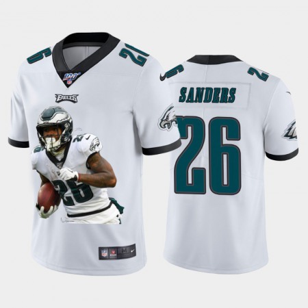 Philadelphia Eagles #26 Miles Sanders Nike Team Hero 1 Vapor Limited NFL 100 Jersey White