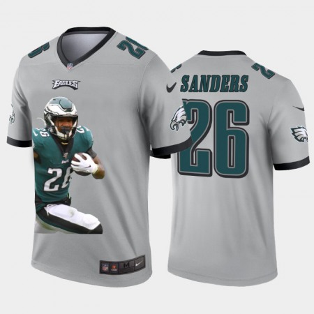 Philadelphia Eagles #26 Miles Sanders Nike Team Hero 3 Vapor Limited NFL Jersey Grey