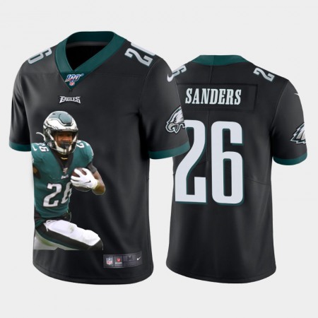 Philadelphia Eagles #26 Miles Sanders Nike Team Hero Vapor Limited NFL 100 Jersey Black