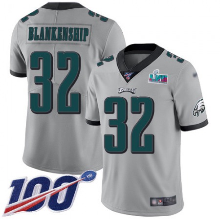 Nike Eagles #32 Reed Blankenship Silver Super Bowl LVII Patch Men's Stitched NFL Limited Inverted Legend 100th Season Jersey