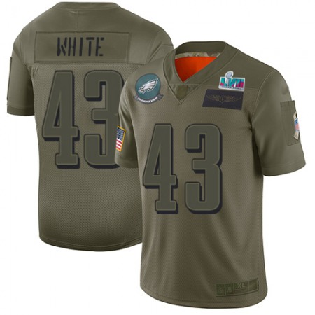 Nike Eagles #43 Kyzir White Camo Super Bowl LVII Patch Men's Stitched NFL Limited 2019 Salute To Service Jersey