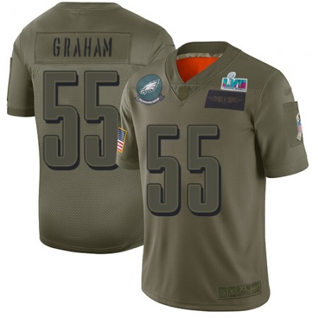 Nike Eagles #55 Brandon Graham Camo Super Bowl LVII Patch Men's Stitched NFL Limited 2019 Salute To Service Jersey