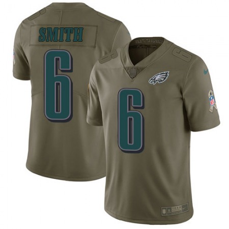 Nike Eagles #6 DeVonta Smith Olive Men's Stitched NFL Limited 2017 Salute To Service Jersey