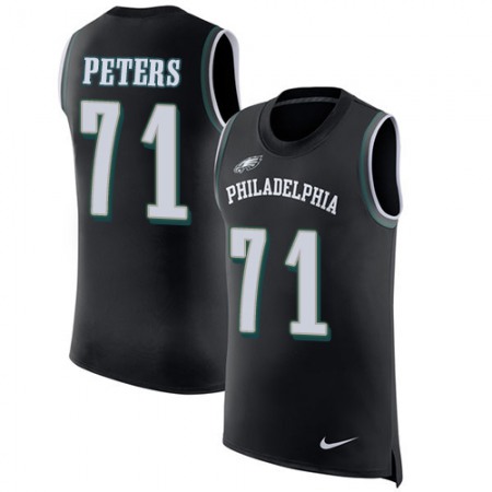 Nike Eagles #71 Jason Peters Black Alternate Men's Stitched NFL Limited Rush Tank Top Jersey