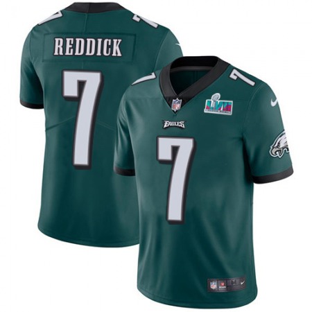 Nike Eagles #7 Haason Reddick Green Team Color Super Bowl LVII Patch Men's Stitched NFL Vapor Untouchable Limited Jersey