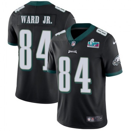 Nike Eagles #84 Greg Ward Jr. Black Super Bowl LVII Patch Alternate Men's Stitched NFL Vapor Untouchable Limited Jersey