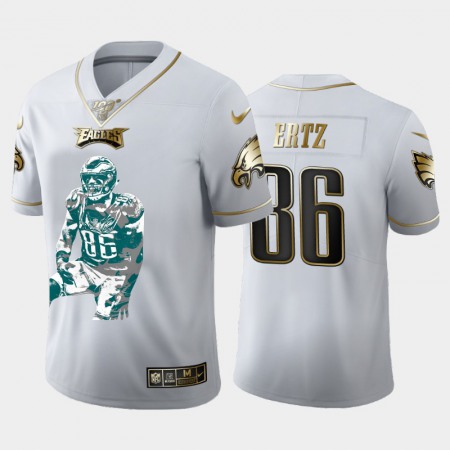 Philadelphia Eagles #86 Zach Ertz Nike Team Hero 2 Vapor Limited NFL 100 Jersey White Golden