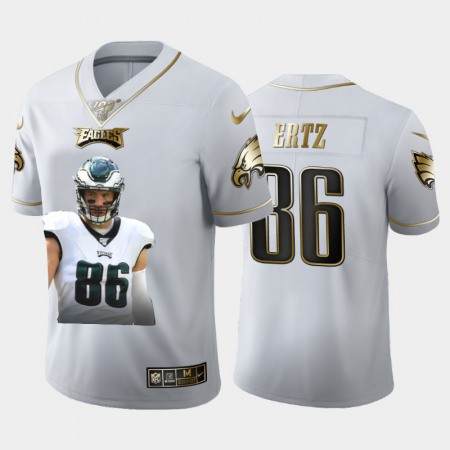 Philadelphia Eagles #86 Zach Ertz Nike Team Hero 4 Vapor Limited NFL 100 Jersey White Golden