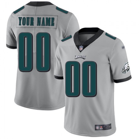 Nike Philadelphia Eagles Customized Silver Men's Stitched NFL Limited Inverted Legend Jersey