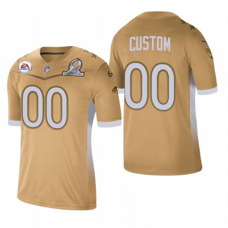 Philadelphia Eagles Custom 2021 NFC Pro Bowl Game Gold NFL Jersey