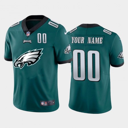 Philadelphia Eagles Custom Green Men's Nike Big Team Logo Player Vapor Limited NFL Jersey