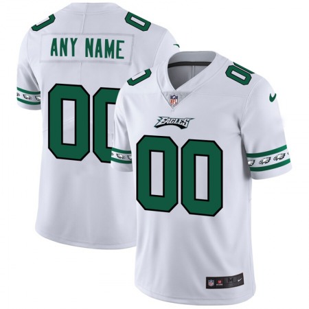 Philadelphia Eagles Custom Nike White Team Logo Vapor Limited NFL Jersey