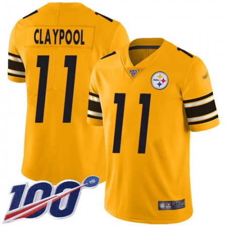 Nike Steelers #11 Chase Claypool Gold Men's Stitched NFL Limited Inverted Legend 100th Season Jersey