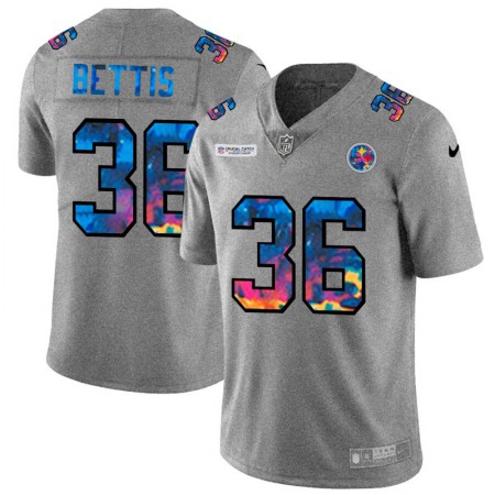 Pittsburgh Steelers #36 Jerome Bettis Men's Nike Multi-Color 2020 NFL Crucial Catch NFL Jersey Greyheather