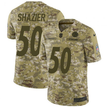 Nike Steelers #50 Ryan Shazier Camo Men's Stitched NFL Limited 2018 Salute To Service Jersey