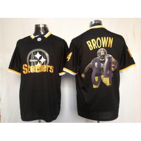 Nike Steelers #84 Antonio Brown Black Men's NFL Game All Star Fashion Jersey